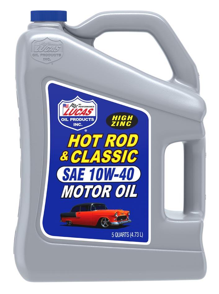 luc-10683 Lucas Hot Rod & Classic Car Motor Oil SAE 10W-40 5qtr - Afbeelding 1